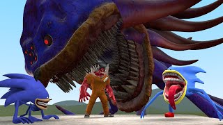 NEW THE SONIC TAPES VS THE SHADOW TAPES VS MUTATED ZOOCHOSIS MONSTERS ANIMALS (Garry's Mod!)