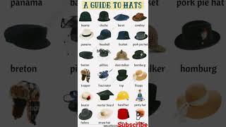 Types of Hats 👒/Caps #ytshort #new #short #caps #hats