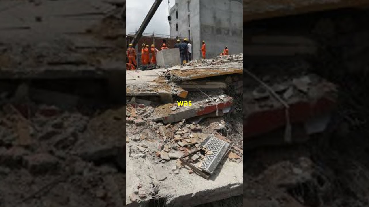 Collapsed Building in Surat, Gujarat, India 