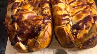 Hunters Chicken Stuffed Garlic Bread
