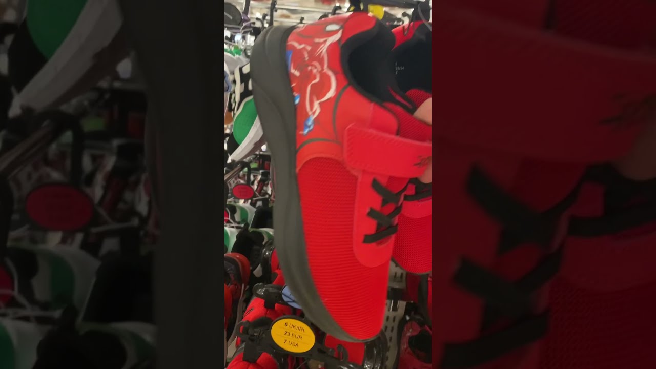 Primark boys red marvel spiderman trainers