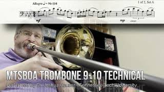 MTSBOA Grade 9-10 Technical Trombone Etude - Set A