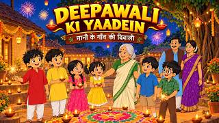 Memories of Diwali | 90s Village Diwali Story in Hindi | Diwali at Grandmother's Village | Animat...