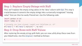 How to Remove Empty String Values in a Pandas Dataframe