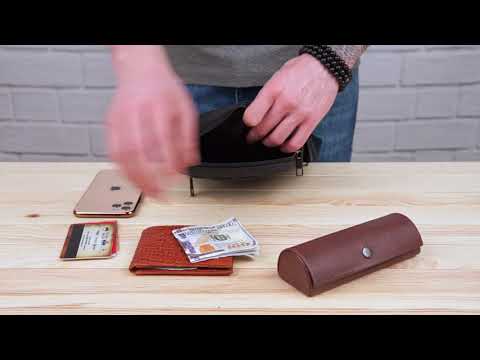 Чоловіча шкіряна сумка через плече месенджер із натуральної шкіри флотар чорна, видео 1