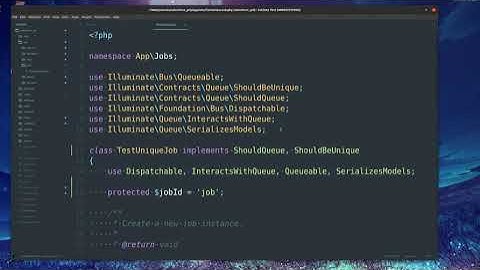 Insert only unique jobs in Laravel job queue