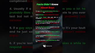 Celebrity 8 Things Girls Don't Know About Boys | Relationship & Dating Facts Net Worth