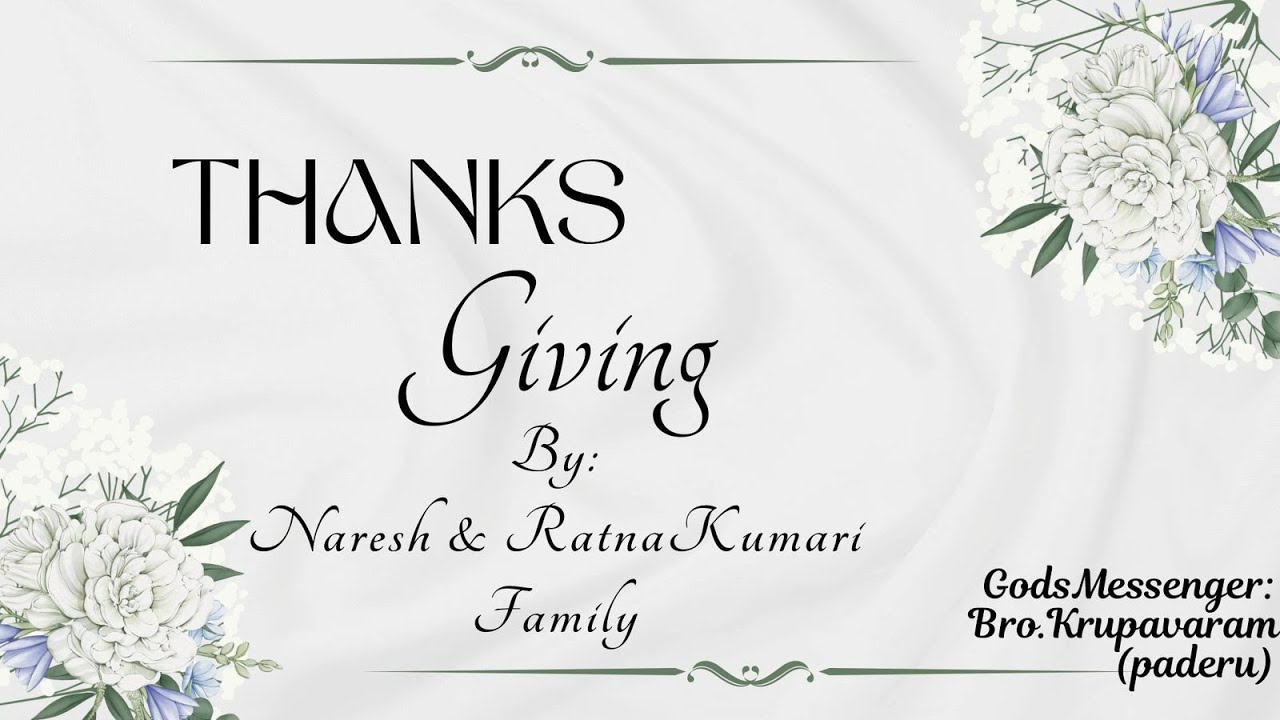 THANKS GIVING MEET || EL-SHADDAI PRAYER HOUSE-ELURU