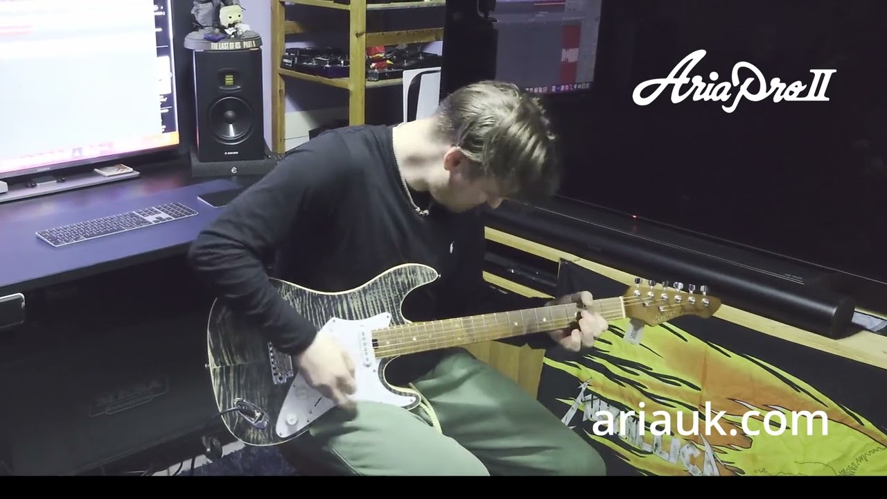 Aria 714-MK2, Electric guitar. (Turquoise Blue),  (Ruby Red), (Black Diamond), MBWH (Marble White)