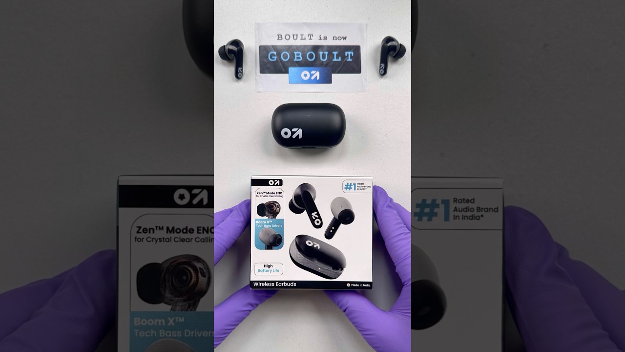 Earbuds GoBolt Y1 With Zen ENC Mic 50H Battery Fast Charging Wireless Bluetooth Headphone 