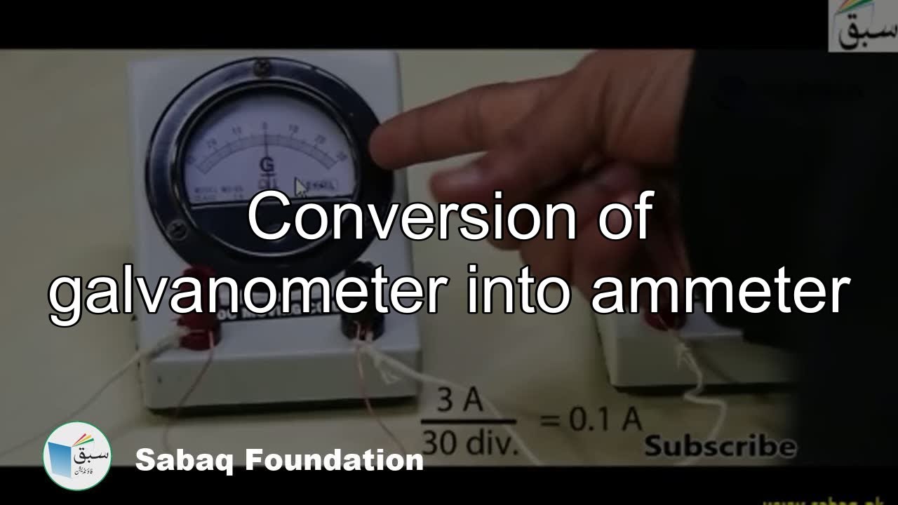 Conversion Of Galvanometer Into Ammeter Physics Lecture Sabaq pk conversion-of-galvanometer-into-ammeter-physics-lecture-sabaq-pk