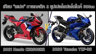 เปรียบเทียบ สเป็ก 2021 CBR600RR VS YZF-R6 ใครแรง และเจ๋งกว่ากัน