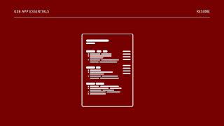 MBA Application Essentials - Resume