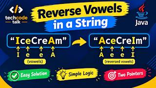 Leetcode 345 - Java code to reverse vowels in a string - explained in tamil