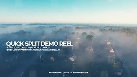 Quick Split Demo Reel Premiere Pro Templates