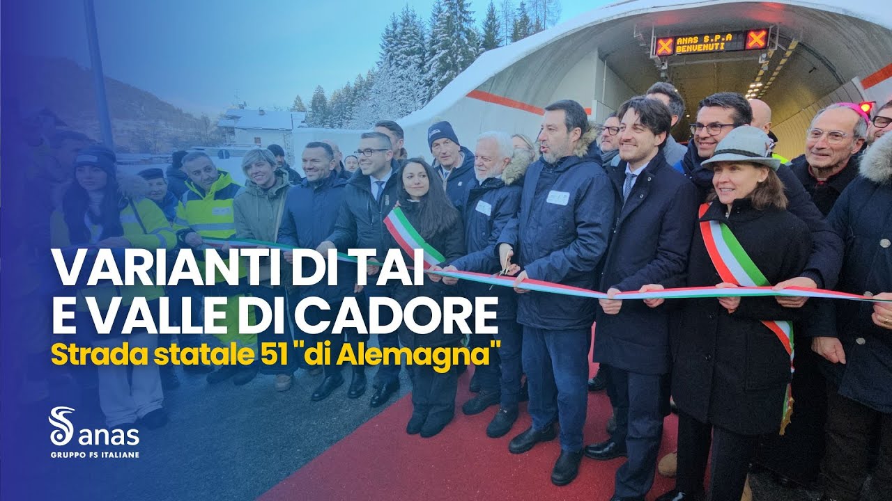 Milano-Cortina, aperte oggi al traffico le varianti di Tai e Valle di Cadore sulla SS51 di Alemagna