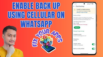How to Enable the Back up Using Cellular on WhatsApp