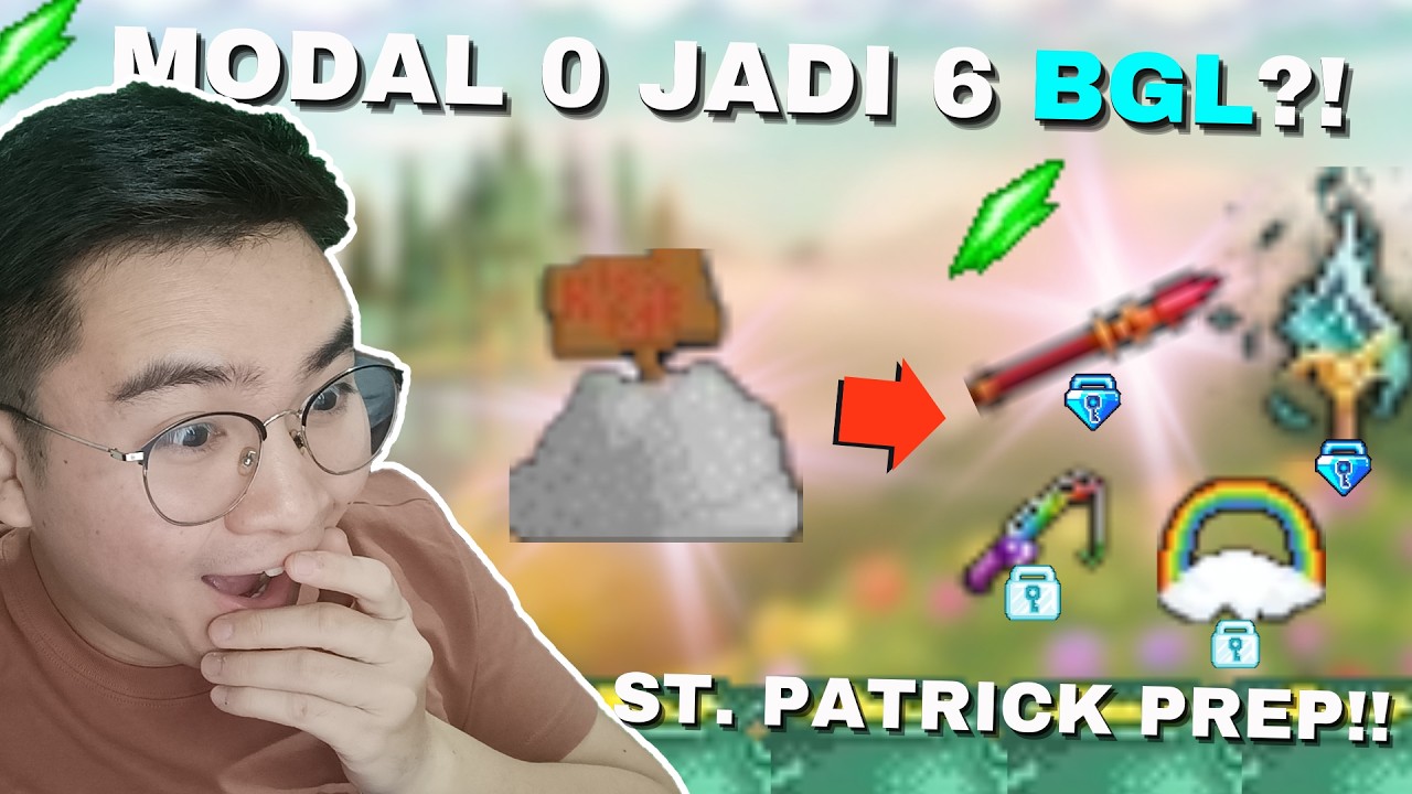 MODAL 0 JADI 6 BGLS?? ST. PATRICK BISA KAYA!! Persiapan St. Patrick 2026 | Growtopia 2026