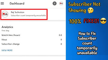 How to fix Subscriber count temporarily unavailable | Very Easily