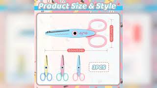 Overview: 3pcs Zig Zag Scissors, Decorative Pattern Edge Craft Scissors,5.2 x 2.52 Inch Craft Sa...