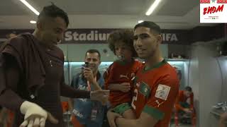 كواليس غرفة ملابس المنتخب المغربي بعد الفوز على البرتغال والتأهل إلى النصف نهائي كأس العالم FIFA قطر