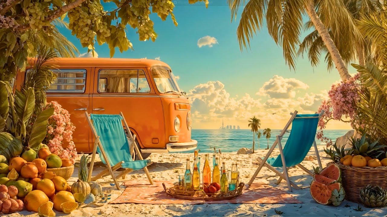 🎵Azure Horizon Bossa Nova🌅Ocean Jazz for Golden Sunset Evenings, Chill Work & Seaside Coffee Moments