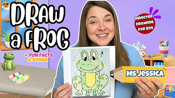 Frog Drawing Tutorial for Kids - Learn to Draw a Frog! | Preschool Learning
