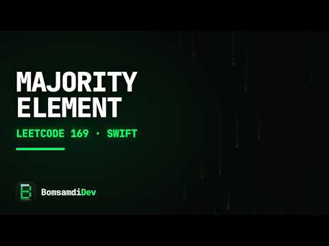 Majority Element — LeetCode 169 in Swift (ASMR Coding)