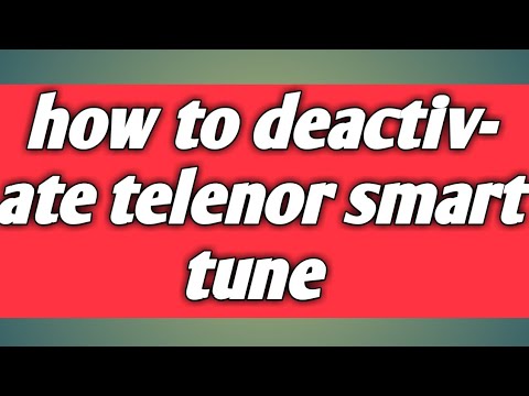 How to deactivate telenor smart tune.