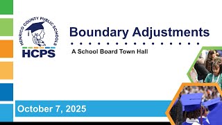 School Board Town Hall: Potential Boundary Adjustments - October 7, 2025