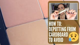 How to: Depotting Eye Shadows & More from Cardboard Palettes