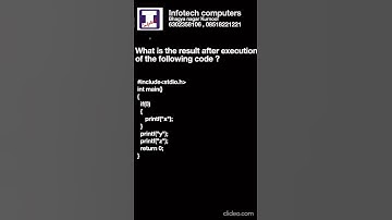 48 C Quiz    Infotech Computers Bhagyanagar Kurnool 6302358106, 08518221221 #CodeQuiz#ShortsQuiz#c