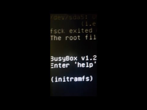 UNEXPECTED INCONSISTENCY: The root filesystem on requires a manual fsck (initramfs). Version 2