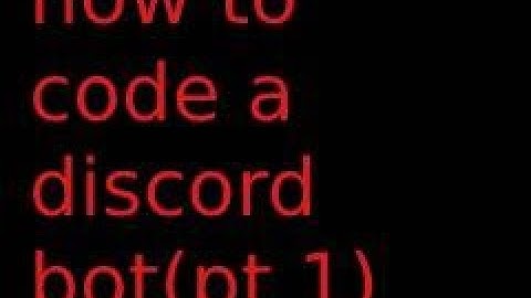 How to code a discord bot(pt 1 setting up)