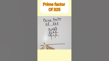 Prime factor of 325 #viralvideo #maths #youtubeshorts