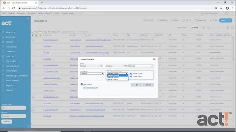 Act! CRM Classic Training Video: Modifying a Lookup