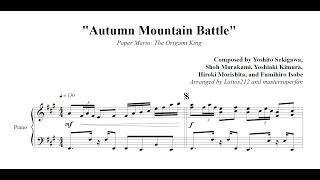 Paper Mario: The Origami King - Autumn Mountain Battle (Piano Sheet Music)