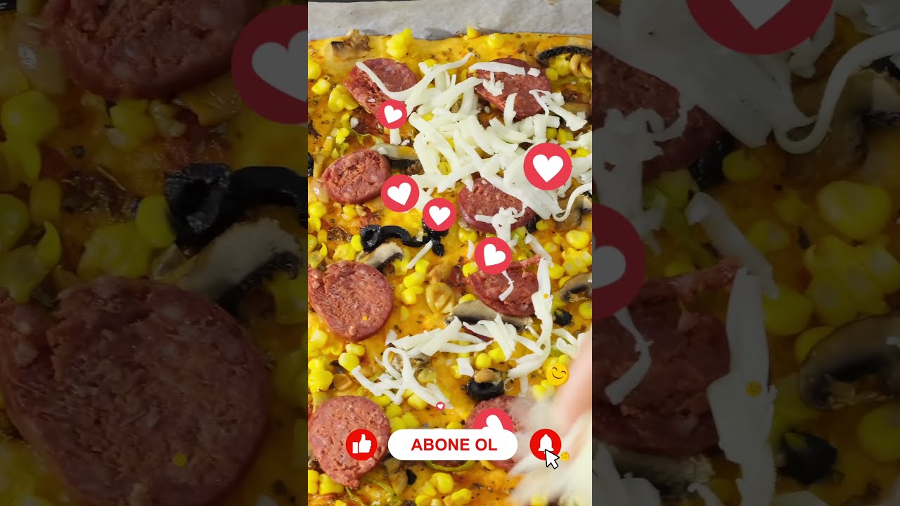 Pizza Tarifi, Pratik Pizza Tarifi, Pizza Yapımı, Evde Pizza Yapımı, Pizza Nasıl Yapılır #shorts