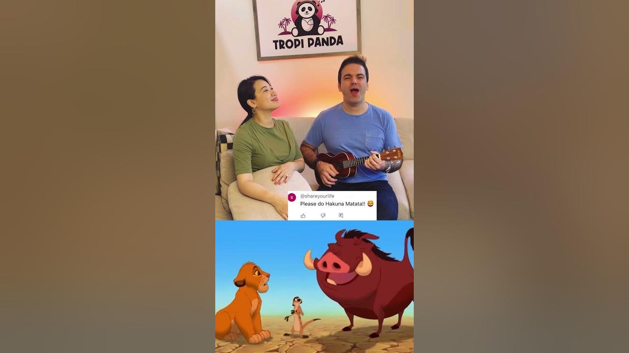 Hakuna Matata - Lion King (Tropi Panda cover) #shorts #disney #cover #duet #cartoons #ukelele