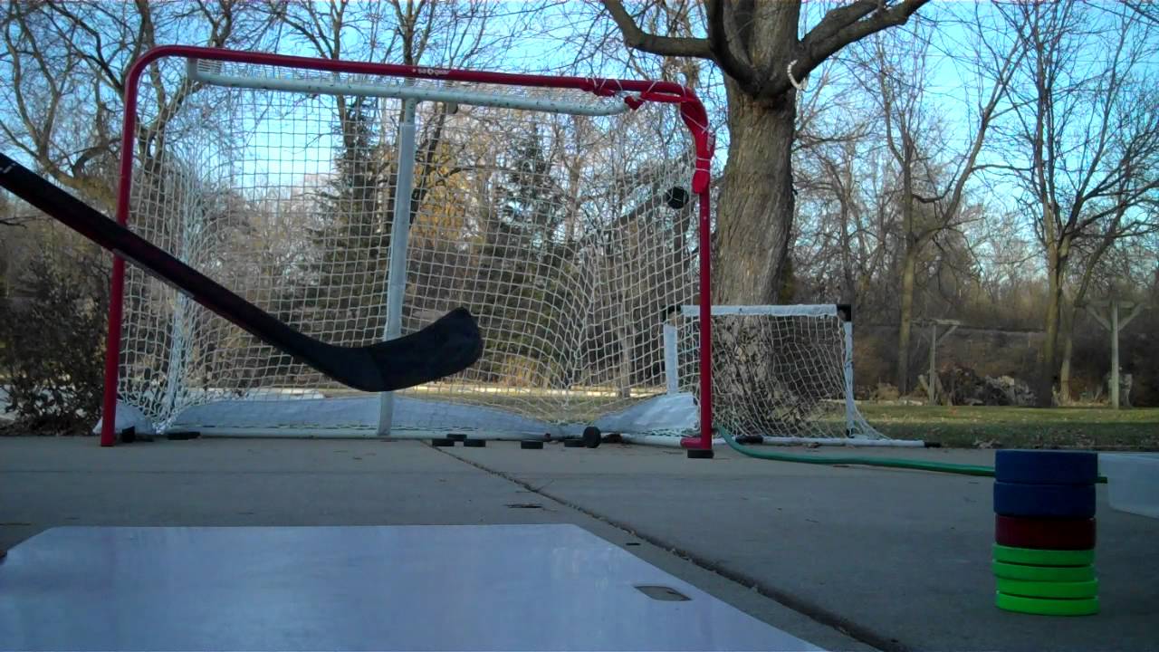 my home made hockey target YouTube