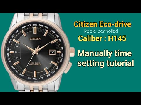Citizen Eco-Drive H145 manually time setting tutorial | TrendWatchLab. -  YouTube