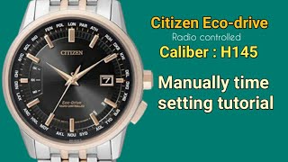 Citizen Eco-Drive H145 manually time setting tutorial | TrendWatchLab.