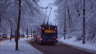 Trolleybuses in the snow, Arnhem, 23-12-2010