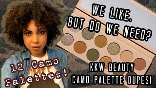 Образцы палеток камуфляжных теней! Палитра камуфляжа KKW Beauty Dupes! Получите взгляд! Мимоза и макияж №36