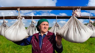 Making Tender Cheese from Fresh Milk in Mountain Village! Delicious Recipe by Grandmother Hermit