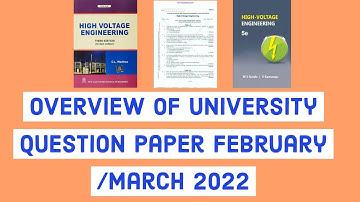 High Voltage Engineering University Question Paper Overview  February March 2022 VTU question papers