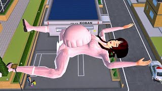 Police Station Surprise! Giant Girl Gives Birth 😮 | Sakura School Simulator screenshot 4