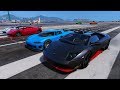 GTA 5 - Siêu bò Lamborghini Murcielago LP650-4 và những cuộc đua siêu xe ngoài sân bay | ND Gaming