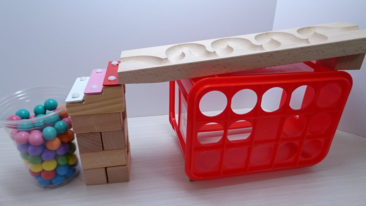 Marble Run Race ASMR ☆ Marble rolls on the HABA slope.Fall into cup