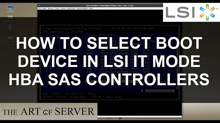 How to select boot device in LSI IT mode HBA SAS controller